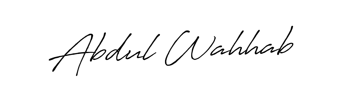 Abdul Wahhab stylish signature style. Best Handwritten Sign (Antro_Vectra_Bolder) for my name. Handwritten Signature Collection Ideas for my name Abdul Wahhab. Abdul Wahhab signature style 7 images and pictures png