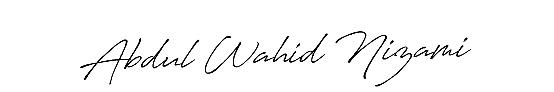 Abdul Wahid Nizami stylish signature style. Best Handwritten Sign (Antro_Vectra_Bolder) for my name. Handwritten Signature Collection Ideas for my name Abdul Wahid Nizami. Abdul Wahid Nizami signature style 7 images and pictures png