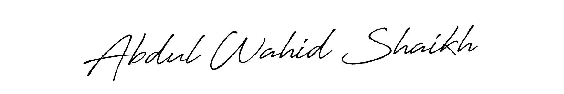 The best way (Antro_Vectra_Bolder) to make a short signature is to pick only two or three words in your name. The name Abdul Wahid Shaikh include a total of six letters. For converting this name. Abdul Wahid Shaikh signature style 7 images and pictures png