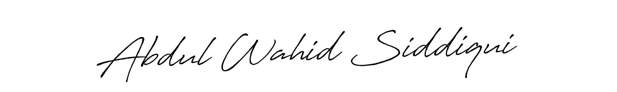 Make a beautiful signature design for name Abdul Wahid Siddiqui. With this signature (Antro_Vectra_Bolder) style, you can create a handwritten signature for free. Abdul Wahid Siddiqui signature style 7 images and pictures png