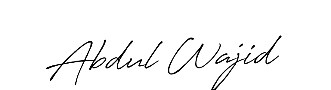 Design your own signature with our free online signature maker. With this signature software, you can create a handwritten (Antro_Vectra_Bolder) signature for name Abdul Wajid. Abdul Wajid signature style 7 images and pictures png