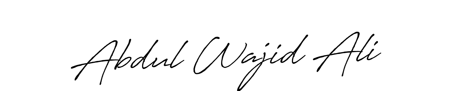 How to make Abdul Wajid Ali name signature. Use Antro_Vectra_Bolder style for creating short signs online. This is the latest handwritten sign. Abdul Wajid Ali signature style 7 images and pictures png