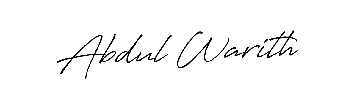 Make a beautiful signature design for name Abdul Warith. With this signature (Antro_Vectra_Bolder) style, you can create a handwritten signature for free. Abdul Warith signature style 7 images and pictures png