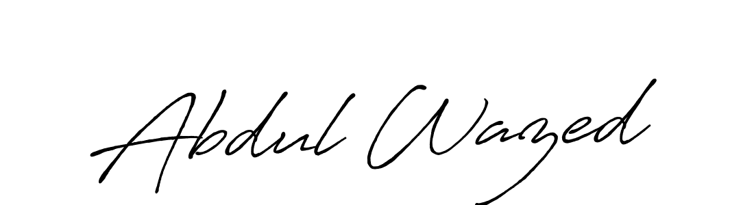 Create a beautiful signature design for name Abdul Wazed. With this signature (Antro_Vectra_Bolder) fonts, you can make a handwritten signature for free. Abdul Wazed signature style 7 images and pictures png