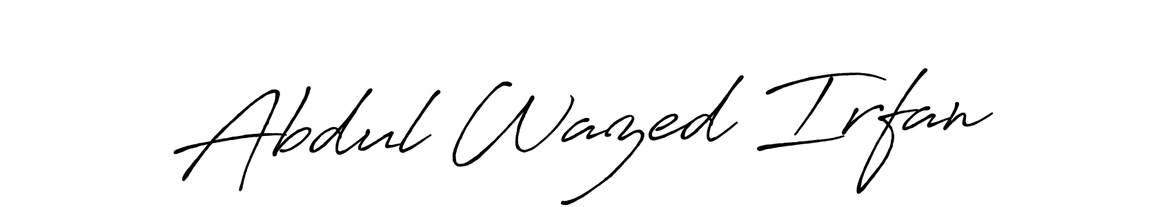 Also we have Abdul Wazed Irfan name is the best signature style. Create professional handwritten signature collection using Antro_Vectra_Bolder autograph style. Abdul Wazed Irfan signature style 7 images and pictures png