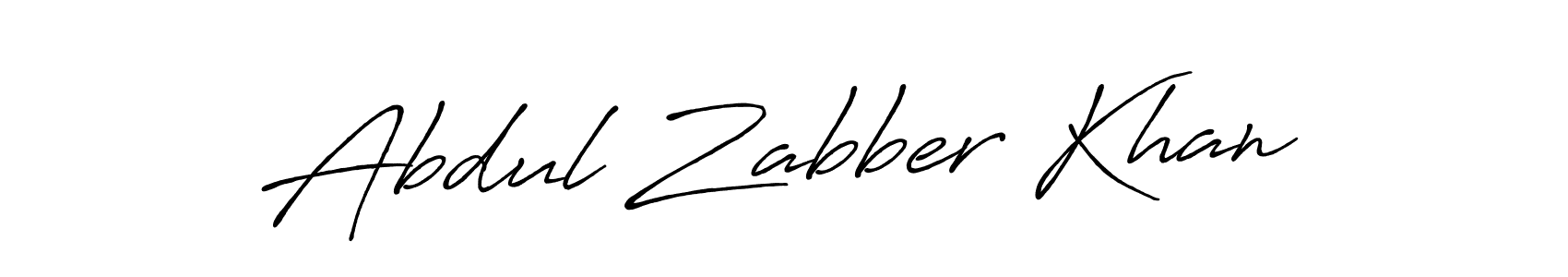 Create a beautiful signature design for name Abdul Zabber Khan. With this signature (Antro_Vectra_Bolder) fonts, you can make a handwritten signature for free. Abdul Zabber Khan signature style 7 images and pictures png