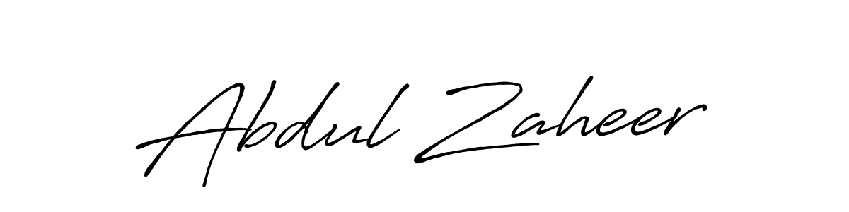 Make a beautiful signature design for name Abdul Zaheer. With this signature (Antro_Vectra_Bolder) style, you can create a handwritten signature for free. Abdul Zaheer signature style 7 images and pictures png