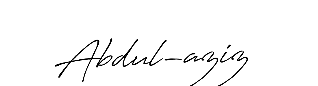 Make a beautiful signature design for name Abdul-aziz . With this signature (Antro_Vectra_Bolder) style, you can create a handwritten signature for free. Abdul-aziz  signature style 7 images and pictures png