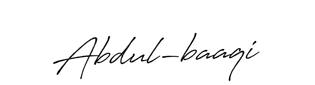 Make a beautiful signature design for name Abdul-baaqi. With this signature (Antro_Vectra_Bolder) style, you can create a handwritten signature for free. Abdul-baaqi signature style 7 images and pictures png