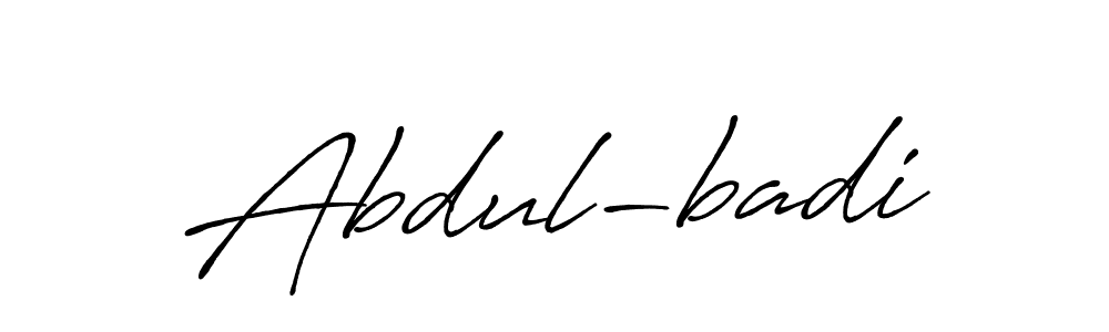 Create a beautiful signature design for name Abdul-badi. With this signature (Antro_Vectra_Bolder) fonts, you can make a handwritten signature for free. Abdul-badi signature style 7 images and pictures png