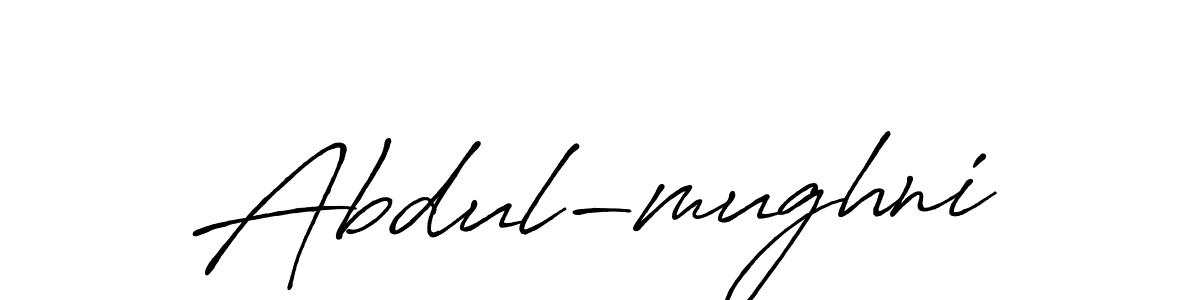 How to make Abdul-mughni name signature. Use Antro_Vectra_Bolder style for creating short signs online. This is the latest handwritten sign. Abdul-mughni signature style 7 images and pictures png