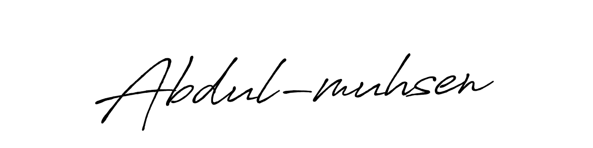 Create a beautiful signature design for name Abdul-muhsen. With this signature (Antro_Vectra_Bolder) fonts, you can make a handwritten signature for free. Abdul-muhsen signature style 7 images and pictures png