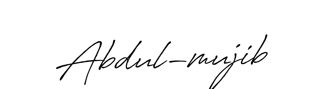 How to make Abdul-mujib name signature. Use Antro_Vectra_Bolder style for creating short signs online. This is the latest handwritten sign. Abdul-mujib signature style 7 images and pictures png