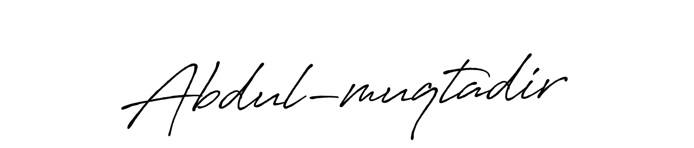 Create a beautiful signature design for name Abdul-muqtadir. With this signature (Antro_Vectra_Bolder) fonts, you can make a handwritten signature for free. Abdul-muqtadir signature style 7 images and pictures png