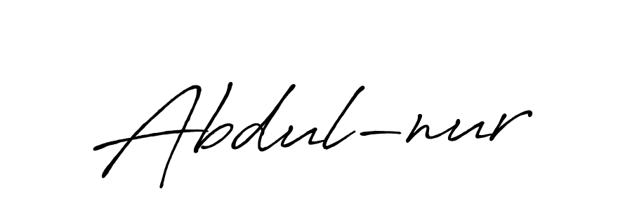 How to make Abdul-nur name signature. Use Antro_Vectra_Bolder style for creating short signs online. This is the latest handwritten sign. Abdul-nur signature style 7 images and pictures png