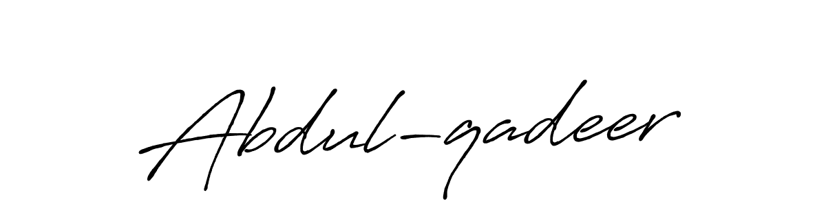 Use a signature maker to create a handwritten signature online. With this signature software, you can design (Antro_Vectra_Bolder) your own signature for name Abdul-qadeer. Abdul-qadeer signature style 7 images and pictures png