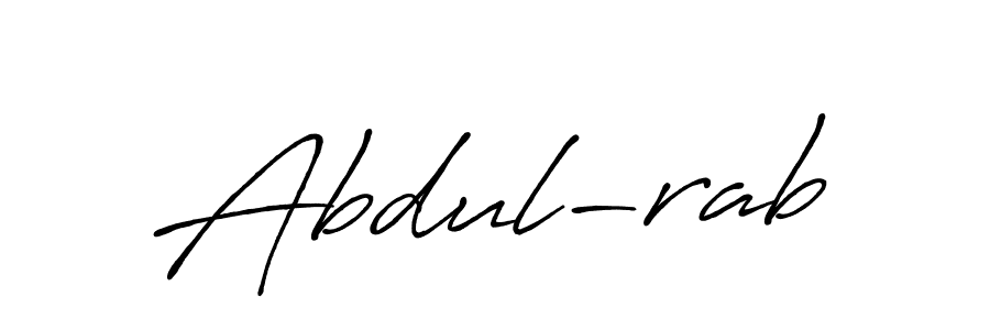 Create a beautiful signature design for name Abdul-rab. With this signature (Antro_Vectra_Bolder) fonts, you can make a handwritten signature for free. Abdul-rab signature style 7 images and pictures png