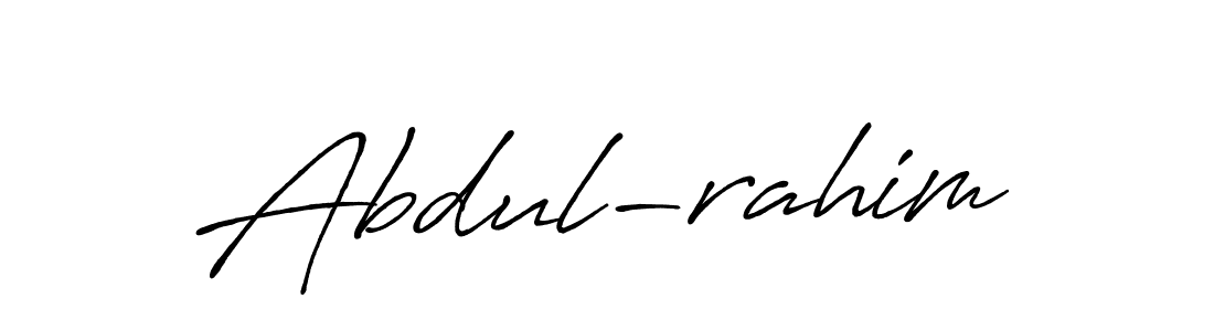 Make a beautiful signature design for name Abdul-rahim. With this signature (Antro_Vectra_Bolder) style, you can create a handwritten signature for free. Abdul-rahim signature style 7 images and pictures png