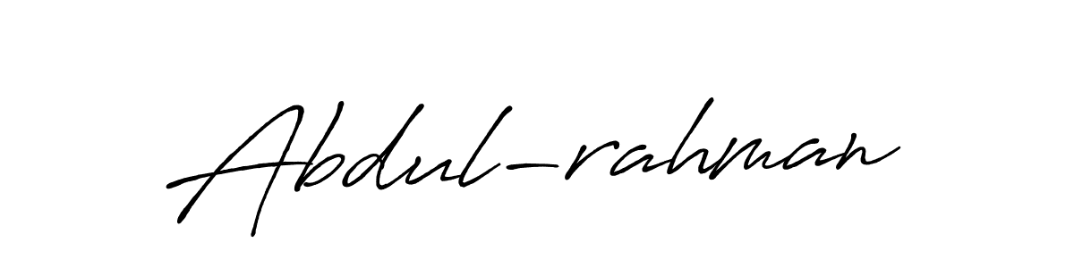 How to make Abdul-rahman name signature. Use Antro_Vectra_Bolder style for creating short signs online. This is the latest handwritten sign. Abdul-rahman signature style 7 images and pictures png