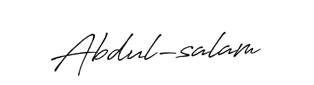 Abdul-salam stylish signature style. Best Handwritten Sign (Antro_Vectra_Bolder) for my name. Handwritten Signature Collection Ideas for my name Abdul-salam. Abdul-salam signature style 7 images and pictures png