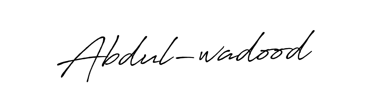 Also we have Abdul-wadood name is the best signature style. Create professional handwritten signature collection using Antro_Vectra_Bolder autograph style. Abdul-wadood signature style 7 images and pictures png