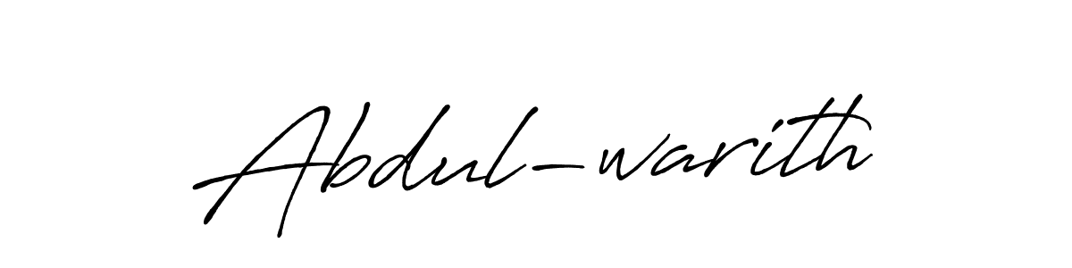 How to make Abdul-warith name signature. Use Antro_Vectra_Bolder style for creating short signs online. This is the latest handwritten sign. Abdul-warith signature style 7 images and pictures png