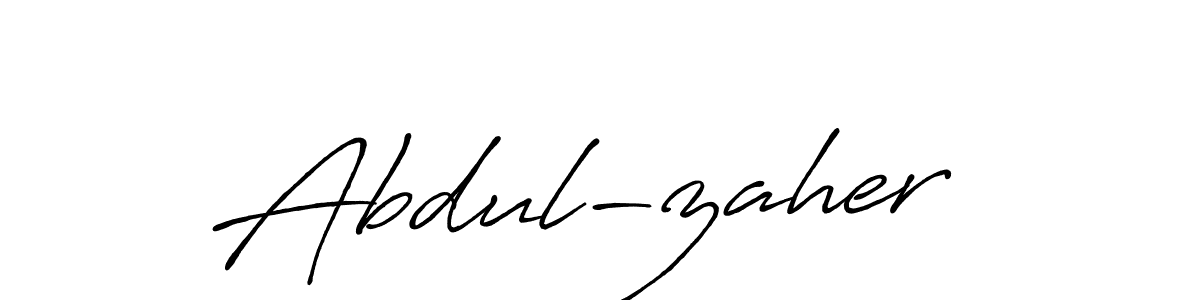 Also we have Abdul-zaher  name is the best signature style. Create professional handwritten signature collection using Antro_Vectra_Bolder autograph style. Abdul-zaher  signature style 7 images and pictures png