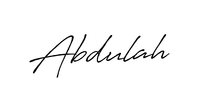 Use a signature maker to create a handwritten signature online. With this signature software, you can design (Antro_Vectra_Bolder) your own signature for name Abdulah. Abdulah signature style 7 images and pictures png