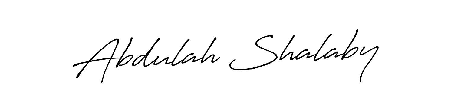 Abdulah Shalaby stylish signature style. Best Handwritten Sign (Antro_Vectra_Bolder) for my name. Handwritten Signature Collection Ideas for my name Abdulah Shalaby. Abdulah Shalaby signature style 7 images and pictures png
