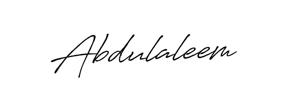 Use a signature maker to create a handwritten signature online. With this signature software, you can design (Antro_Vectra_Bolder) your own signature for name Abdulaleem. Abdulaleem signature style 7 images and pictures png