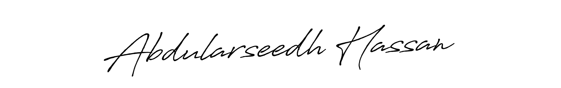 Design your own signature with our free online signature maker. With this signature software, you can create a handwritten (Antro_Vectra_Bolder) signature for name Abdularseedh Hassan. Abdularseedh Hassan signature style 7 images and pictures png