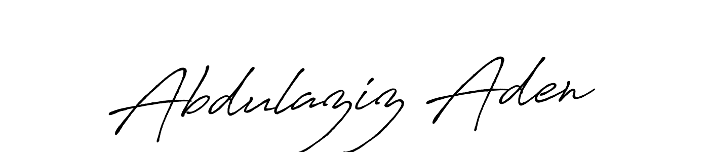 Abdulaziz Aden stylish signature style. Best Handwritten Sign (Antro_Vectra_Bolder) for my name. Handwritten Signature Collection Ideas for my name Abdulaziz Aden. Abdulaziz Aden signature style 7 images and pictures png