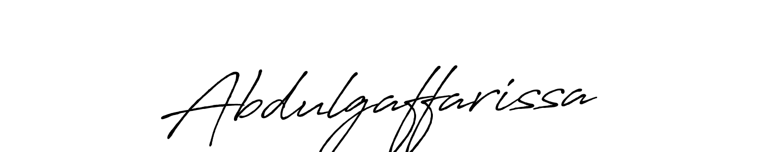 Create a beautiful signature design for name Abdulgaffarissa. With this signature (Antro_Vectra_Bolder) fonts, you can make a handwritten signature for free. Abdulgaffarissa signature style 7 images and pictures png