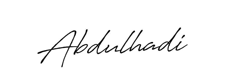 Create a beautiful signature design for name Abdulhadi. With this signature (Antro_Vectra_Bolder) fonts, you can make a handwritten signature for free. Abdulhadi signature style 7 images and pictures png