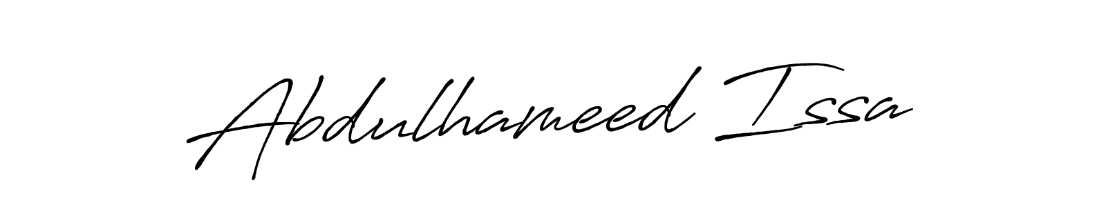Design your own signature with our free online signature maker. With this signature software, you can create a handwritten (Antro_Vectra_Bolder) signature for name Abdulhameed Issa. Abdulhameed Issa signature style 7 images and pictures png