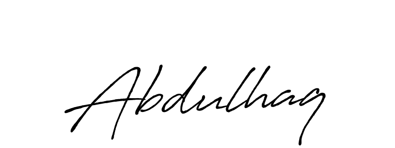 Create a beautiful signature design for name Abdulhaq. With this signature (Antro_Vectra_Bolder) fonts, you can make a handwritten signature for free. Abdulhaq signature style 7 images and pictures png