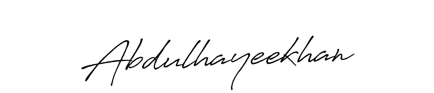 Make a beautiful signature design for name Abdulhayeekhan. With this signature (Antro_Vectra_Bolder) style, you can create a handwritten signature for free. Abdulhayeekhan signature style 7 images and pictures png