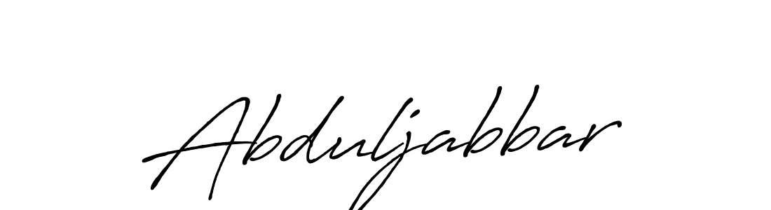 Make a beautiful signature design for name Abduljabbar. With this signature (Antro_Vectra_Bolder) style, you can create a handwritten signature for free. Abduljabbar signature style 7 images and pictures png