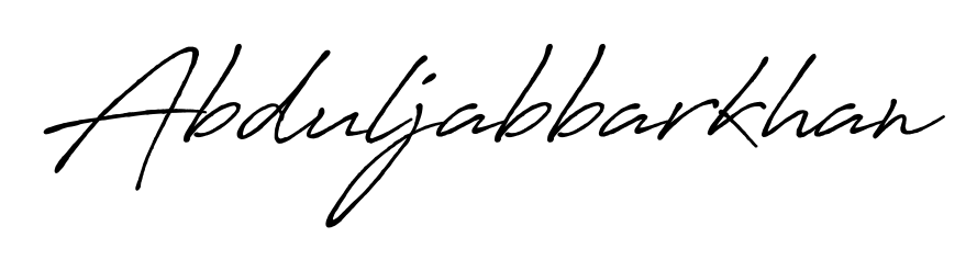 Enhance your business communications with Abduljabbarkhan signature in Antro_Vectra_Bolder lettering. Clean, modern, and universally compatible. Abduljabbarkhan signature style 7 images and pictures png
