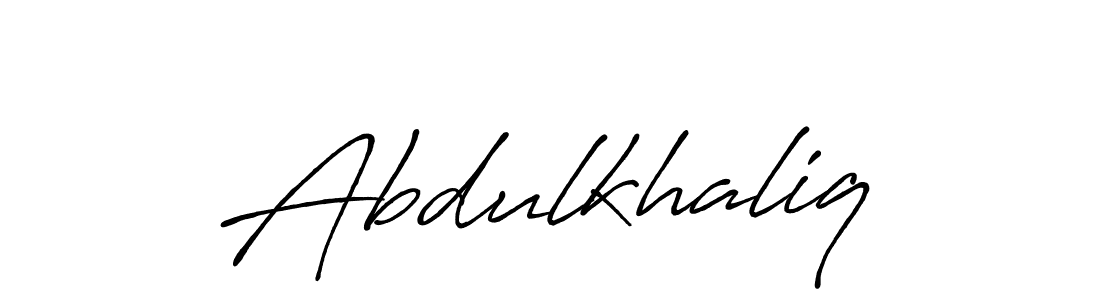 Design your own signature with our free online signature maker. With this signature software, you can create a handwritten (Antro_Vectra_Bolder) signature for name Abdulkhaliq. Abdulkhaliq signature style 7 images and pictures png