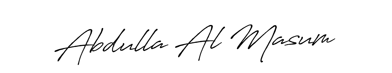 How to make Abdulla Al Masum name signature. Use Antro_Vectra_Bolder style for creating short signs online. This is the latest handwritten sign. Abdulla Al Masum signature style 7 images and pictures png