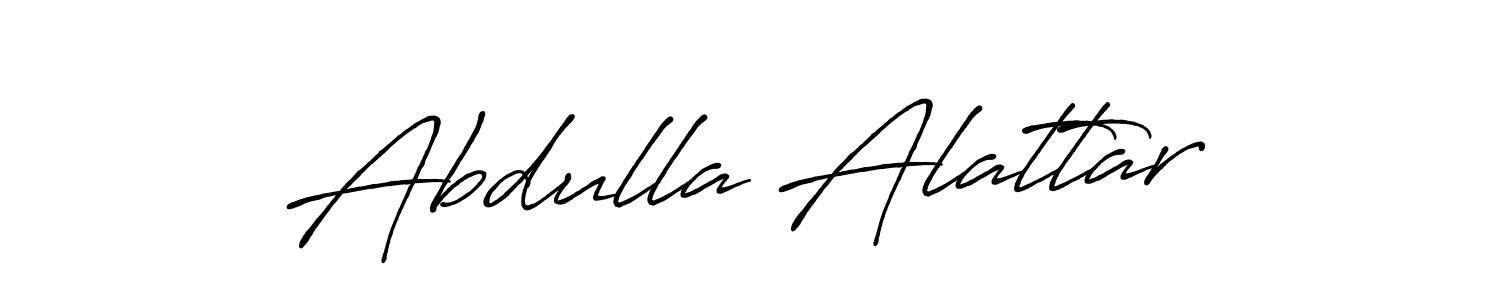 Make a beautiful signature design for name Abdulla Alattar. With this signature (Antro_Vectra_Bolder) style, you can create a handwritten signature for free. Abdulla Alattar signature style 7 images and pictures png