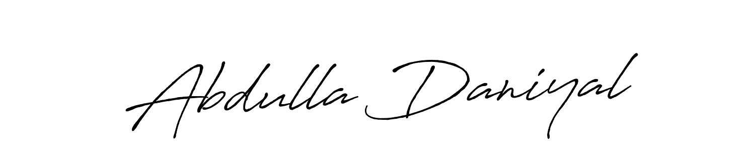 Use a signature maker to create a handwritten signature online. With this signature software, you can design (Antro_Vectra_Bolder) your own signature for name Abdulla Daniyal. Abdulla Daniyal signature style 7 images and pictures png