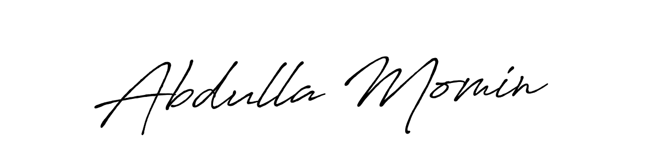 Use a signature maker to create a handwritten signature online. With this signature software, you can design (Antro_Vectra_Bolder) your own signature for name Abdulla Momin. Abdulla Momin signature style 7 images and pictures png