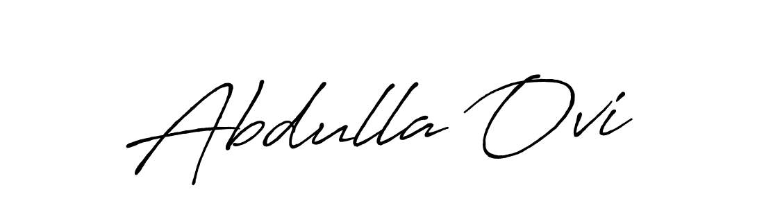 Make a beautiful signature design for name Abdulla Ovi. With this signature (Antro_Vectra_Bolder) style, you can create a handwritten signature for free. Abdulla Ovi signature style 7 images and pictures png