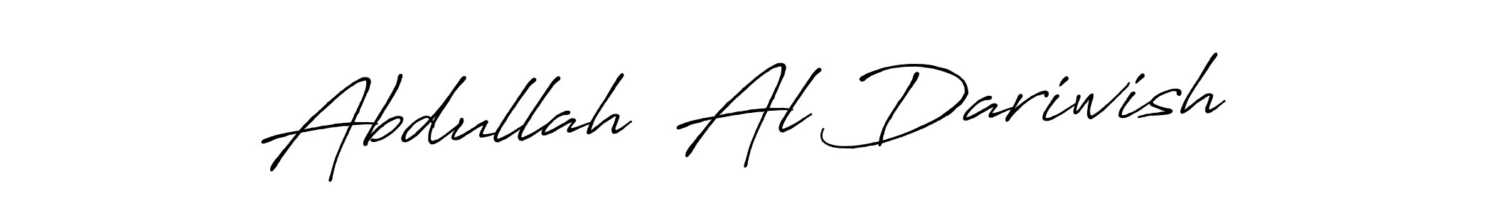 Create a beautiful signature design for name Abdullah  Al Dariwish. With this signature (Antro_Vectra_Bolder) fonts, you can make a handwritten signature for free. Abdullah  Al Dariwish signature style 7 images and pictures png