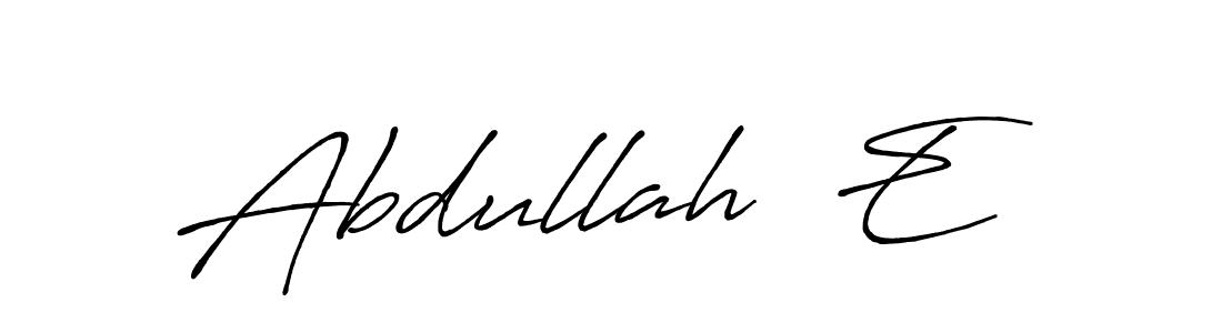 How to make Abdullah  E signature? Antro_Vectra_Bolder is a professional autograph style. Create handwritten signature for Abdullah  E name. Abdullah  E signature style 7 images and pictures png