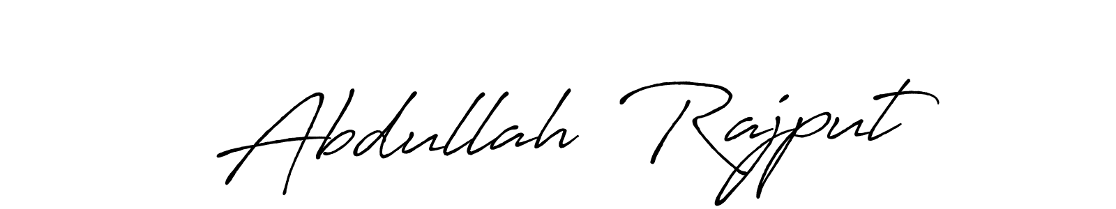 Create a beautiful signature design for name Abdullah  Rajput. With this signature (Antro_Vectra_Bolder) fonts, you can make a handwritten signature for free. Abdullah  Rajput signature style 7 images and pictures png