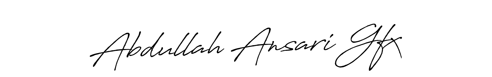 How to make Abdullah Ansari Gfx name signature. Use Antro_Vectra_Bolder style for creating short signs online. This is the latest handwritten sign. Abdullah Ansari Gfx signature style 7 images and pictures png