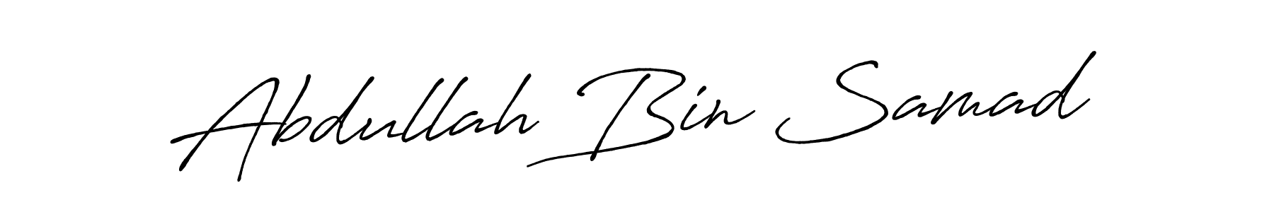 Use a signature maker to create a handwritten signature online. With this signature software, you can design (Antro_Vectra_Bolder) your own signature for name Abdullah Bin Samad. Abdullah Bin Samad signature style 7 images and pictures png